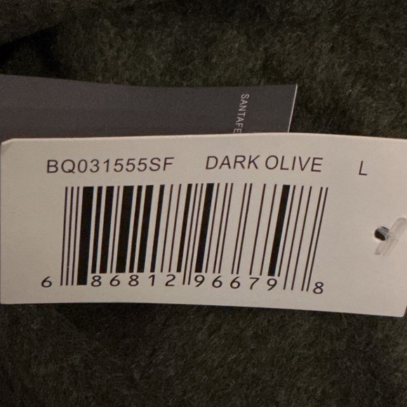 Bleecker & Broad Men Olive Snap Front Faux Wool Bomber Jacket L New With Tags - Picture 3 of 6